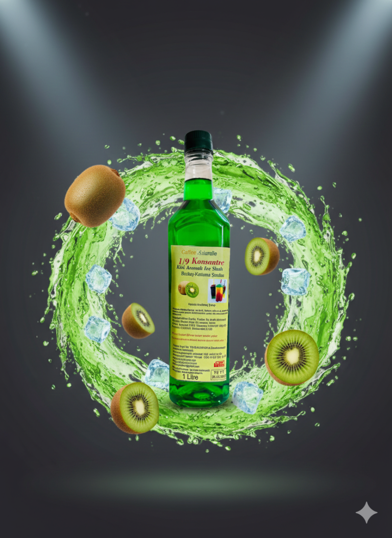 6×1 Litre Kivi Aromalı Konsantre Şurup – 1’e 9 Sulandır, Her Şişeden 10 Litre Buzlaş! – Coffee Naturelle ürün görseli
