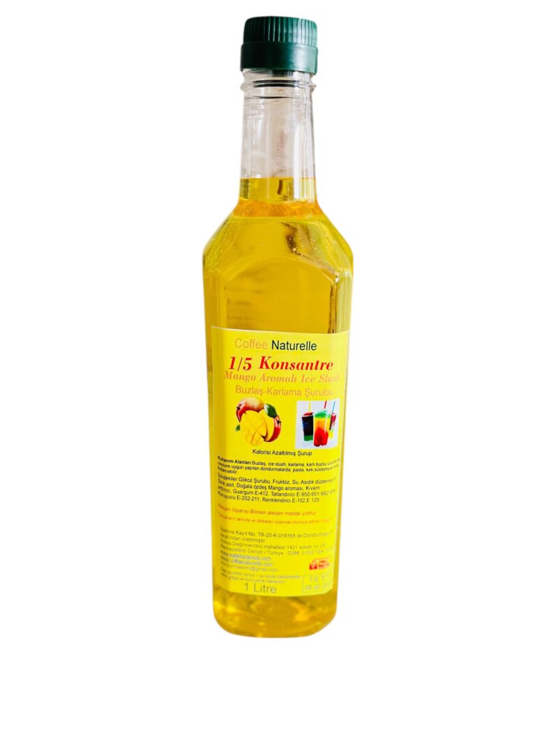 6×1 Litre Mango Aromalı Konsantre Şurup – 1’e 9 Sulandır, Her Şişeden 10 Litre Buzlaş! – Coffee Naturelle ürün görseli